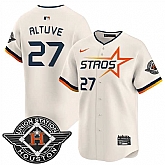 Men's Houston Astros #27 Jose Altuve Cream 2025 City Connect Limited Stitched Jersey Dzhi,baseball caps,new era cap wholesale,wholesale hats